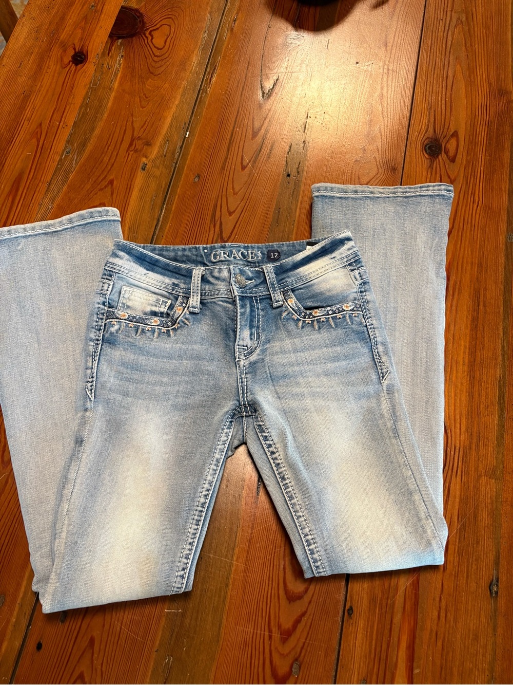 Grace Boot Cut Jeans - Light Blue Wash
